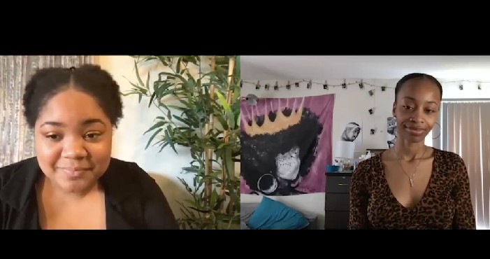 screenshot of two girls presentation video