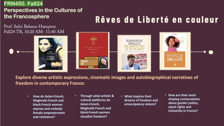 Read more about the article FRN450: Dreams of Freedom in Color – Cultures of the Francosphere