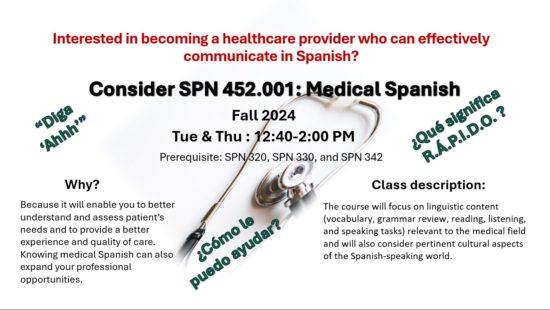 SPN452: Spanish Language for the Medical Professions