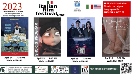 Italian Film Festival Returns to MSU after Three Years Online
