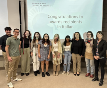 Congratulations Italian Department Award Recipients
