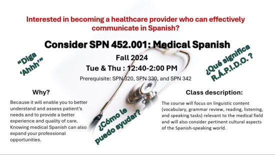 SPN 452: Medical Spanish