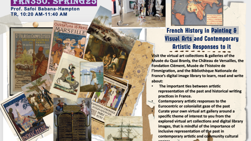 Collage of artwork representing diverse French communities across time