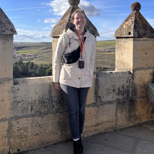 Elizabeth Tweadey Standing in Castle