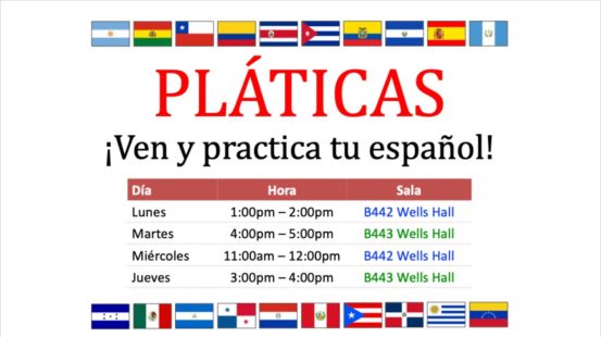 Pláticas: Spanish Conversation Meets 4 Times a Week