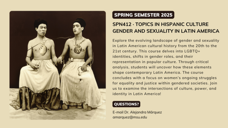 Read more about the article SPN412: Gender and Sexuality in Latin America