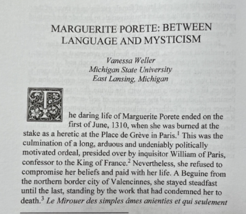 Graduate Student Vanessa Weller Explores Mysticism and Language in Her Latest Publication